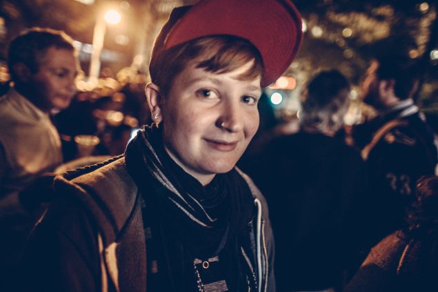 A participant at Occupy Wall Street in Zuccotti Park.