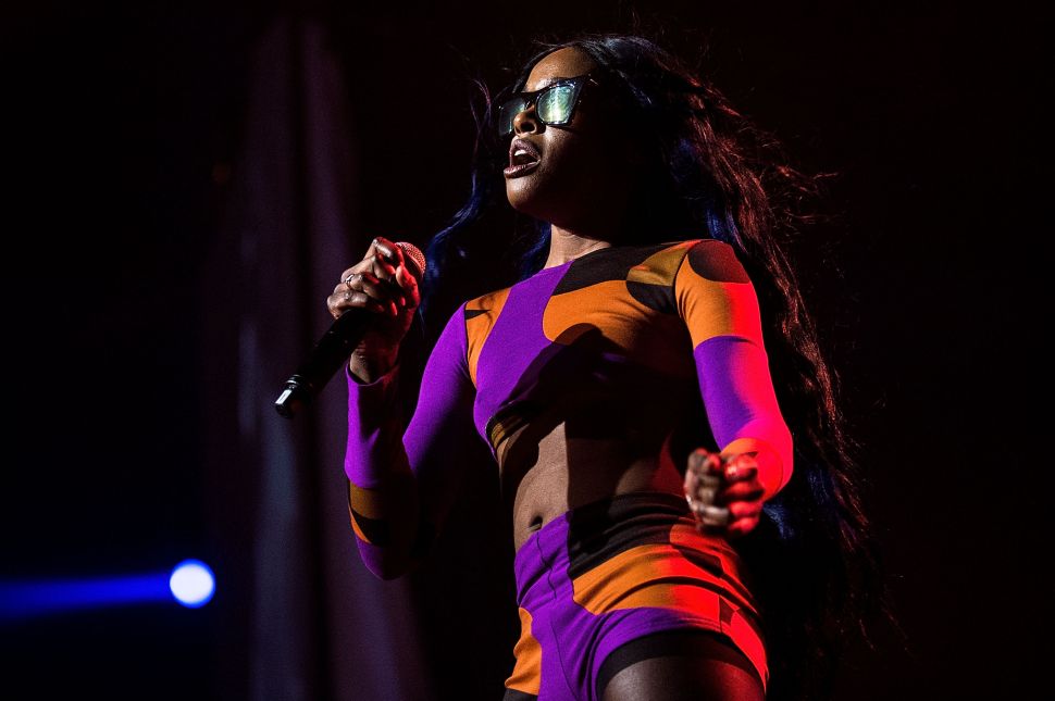 Azealia Banks performs for fans during Splendour in the Grass on July 25, 2015 in Byron Bay, Australia. 