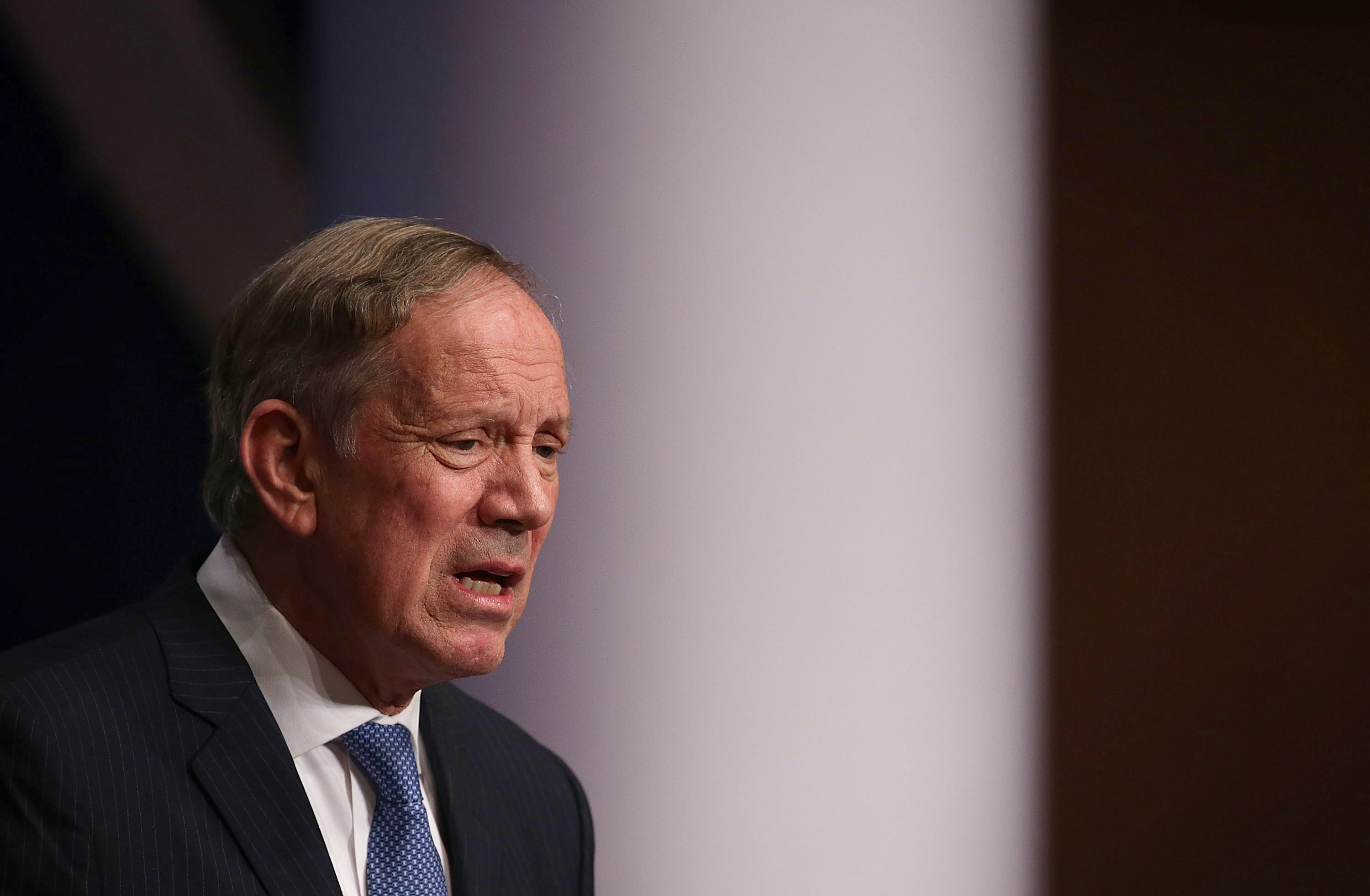WASHINGTON, DC - DECEMBER 03: Republican presidential candidate and former New York Governor George Pataki addresses the Republican Jewish Coalition at the Ronald Reagan Building and International Trade Center December 3, 2015 in Washington, DC. Candidates spoke and took questions from Jewish leaders and activists.