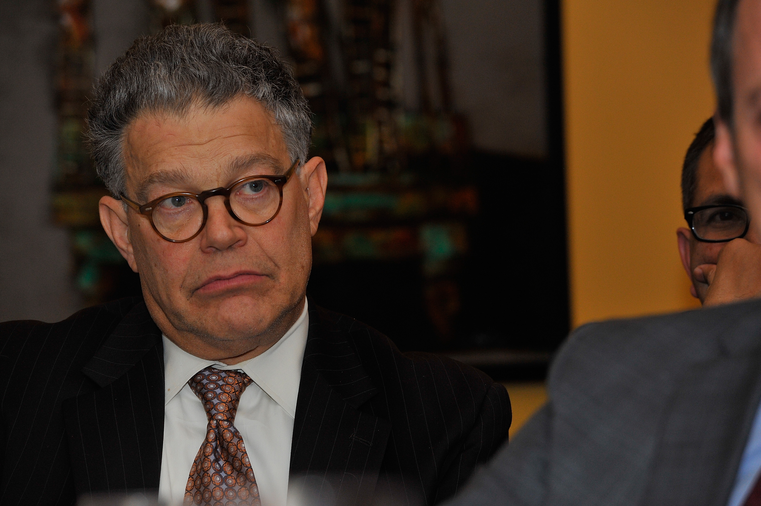 WASHINGTON, DC - DECEMBER 09: Senator Al Franken (D-MN) appears at a #RefugeesWelcome Dinner on December 9, 2015 in Washington DC.