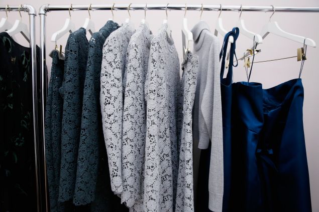 A rack of clothes, which could always be customized, from Katie Ermilio