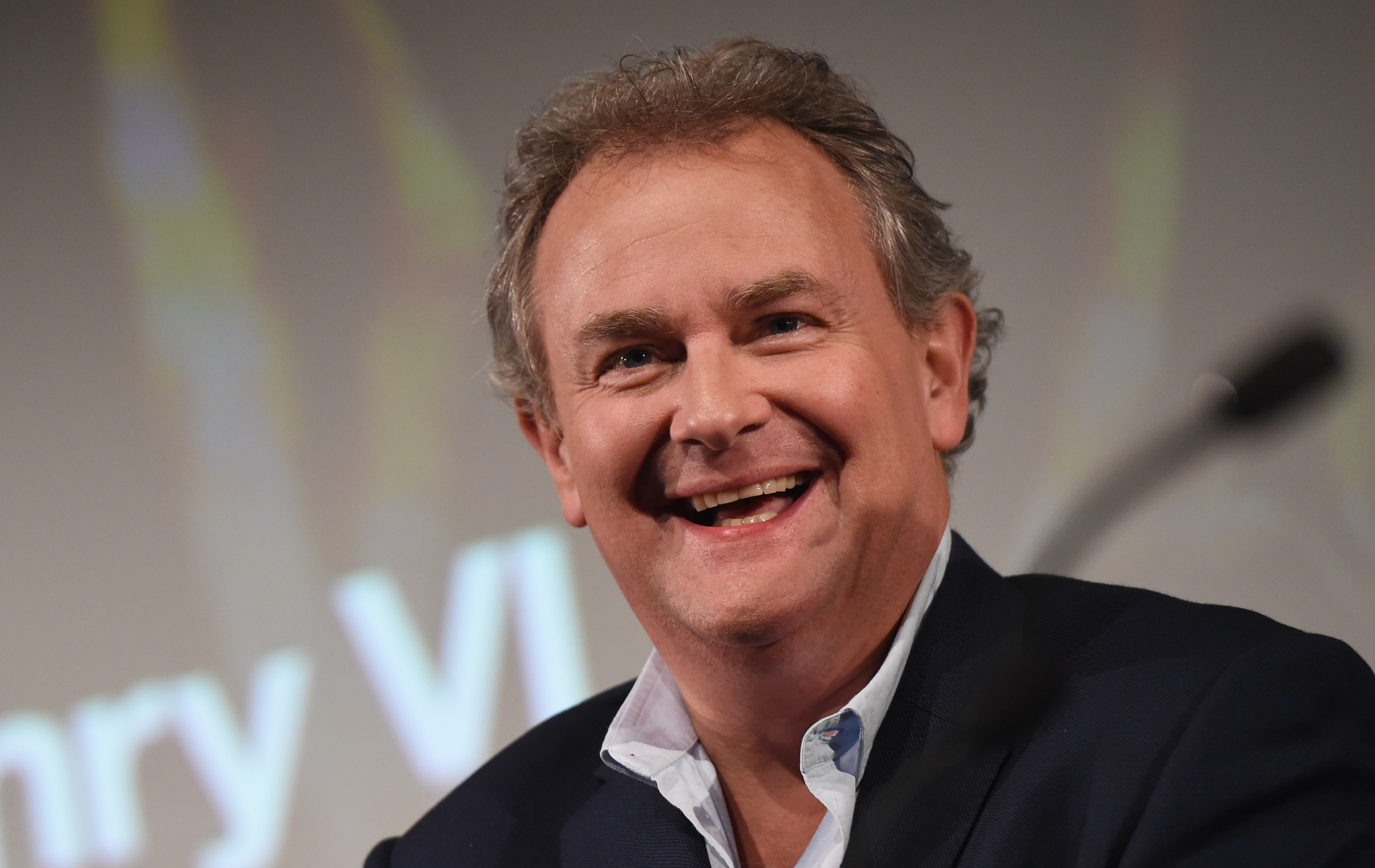 LONDON, ENGLAND - MARCH 29: Hugh Bonneville answers questions during a Q&A folllowing 'The Hollow Crown: The Wars of the Roses: Henry VI' - Preview Screening at BFI Southbank on March 29, 2016 in London, England.