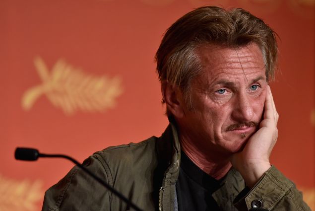 Sean Penn attends the The Last Face press conference during the 69th annual Cannes Film Festival.