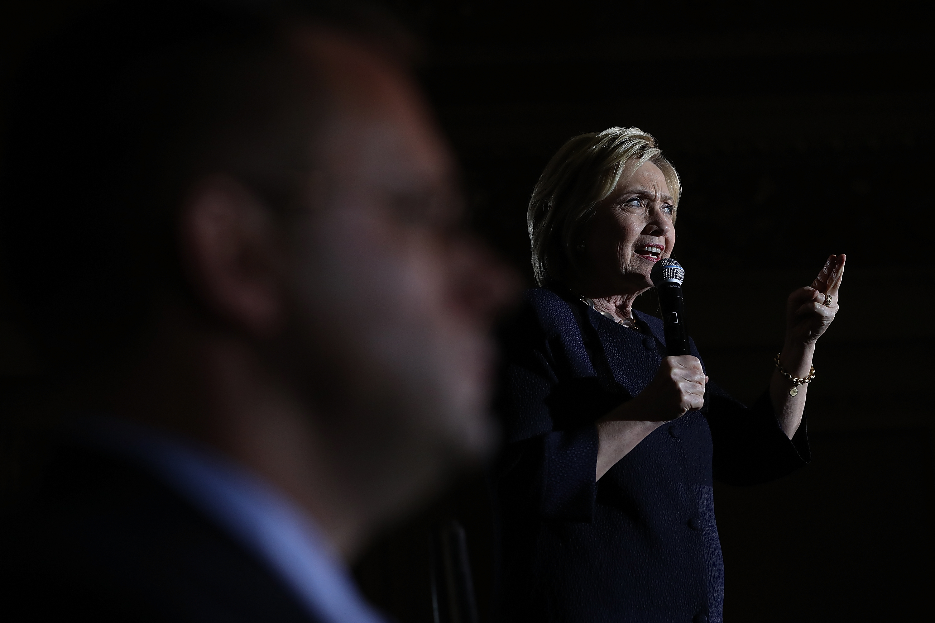 Democratic presidential candidate former Secretary of State Hillary Clinton speaks during a campaign event on May 26, 2016 in San Francisco, California. Hillary Clinton is campaigning in the San Francisco Bay Area ahead of California's presidential primary on June 7th.