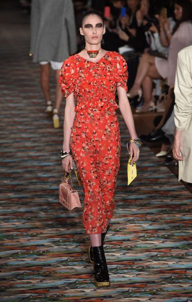 A rouge floral print