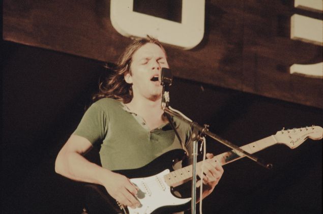 David Gilmour Pink Floyd playing at Hakone Aphrodite, Kanagawa, August 6, 1971. 