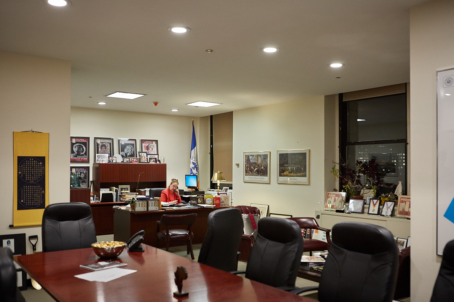 Gale Brewer in her office on the 19th floor of One Centre Street in downtown Manhattan.
