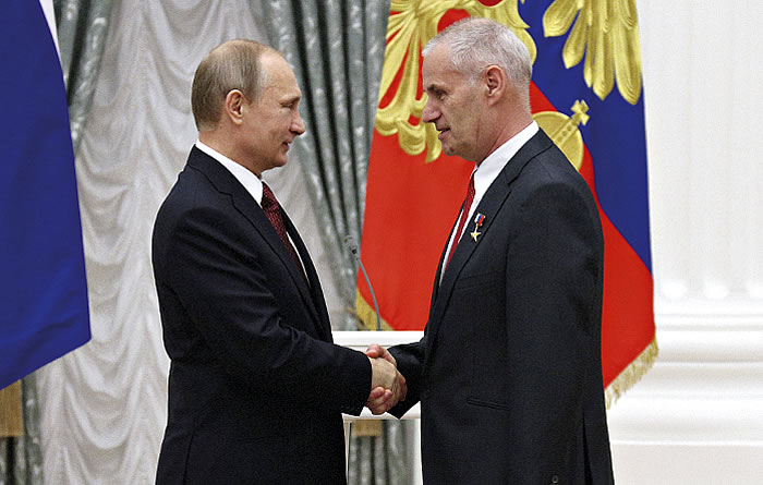 Vladimir Putin and Yury Solomonov.