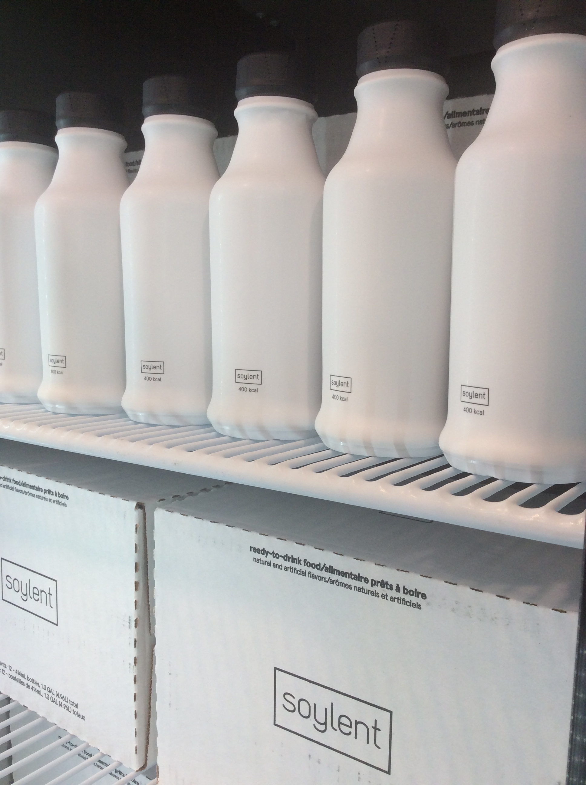 Soylent, in its case at Frieze New York.