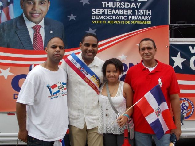 Nelson Castro with supporters.