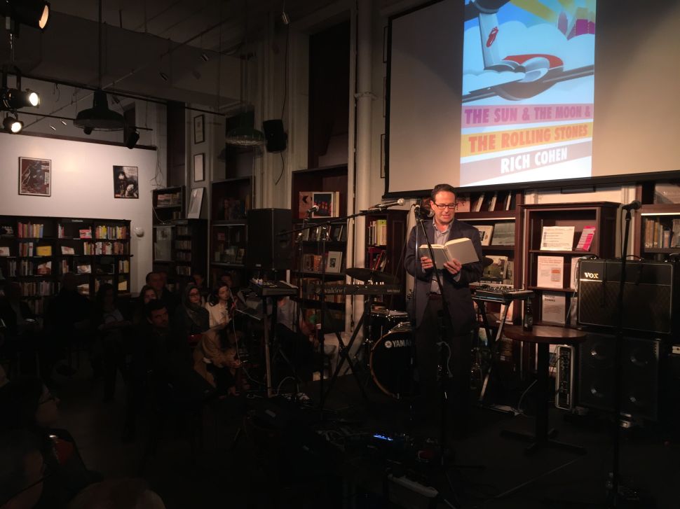Author Rich Cohen reads from his new book 'The Sun & The Moon & The Rolling Stones' at Housing Works in SoHo on May 10, 2016.