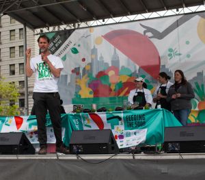 Feedback's Tristram Stuart spoke about the campaign at Union Square on Tuesday, May 10th, 2016.