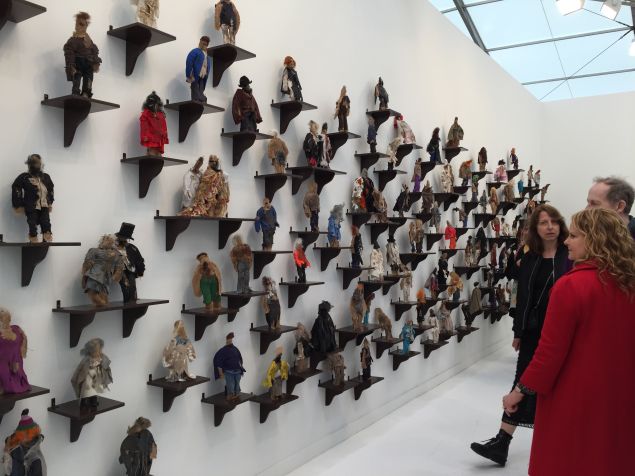 A wall of dolls at Gavin Brown's Enterprise.