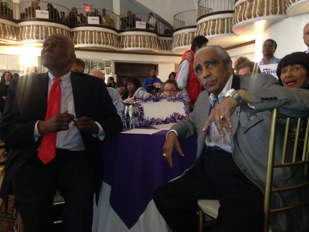 Assemblyman Keith Wright, left, with Congressman Charles Rangel.