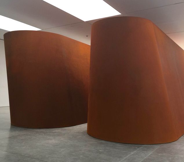 Richard Serra's NJ-1, 2015, at the Gagosian gallery on 21st Street in Chelsea.