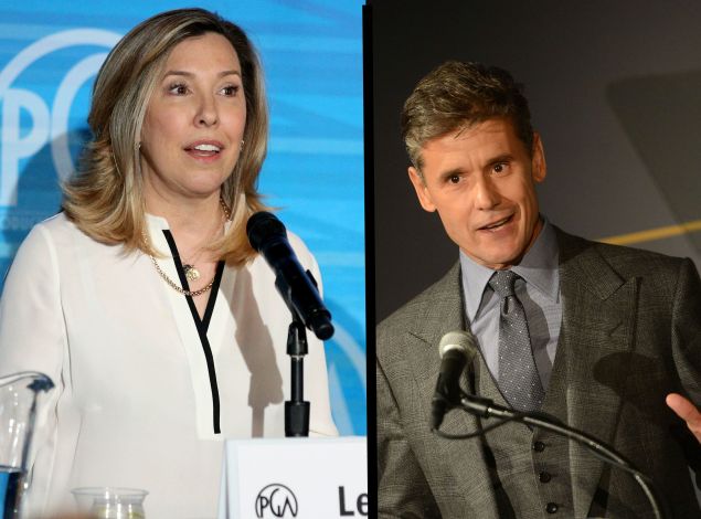 Two of Hollywood's fiercest gatekeepers: publicists Leslee Dart and Simon Halls.