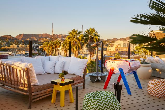 The view at Mama Shelter reminds you that you're in Hollywood.