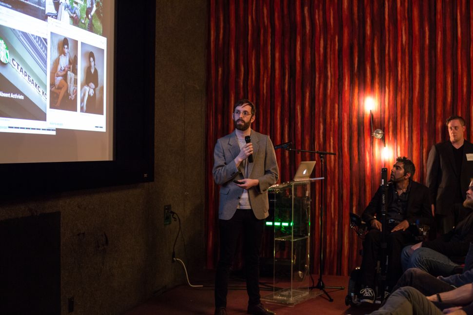Tim Farnam presents Codex Press at the Made in NY Media Center in Dumbo.