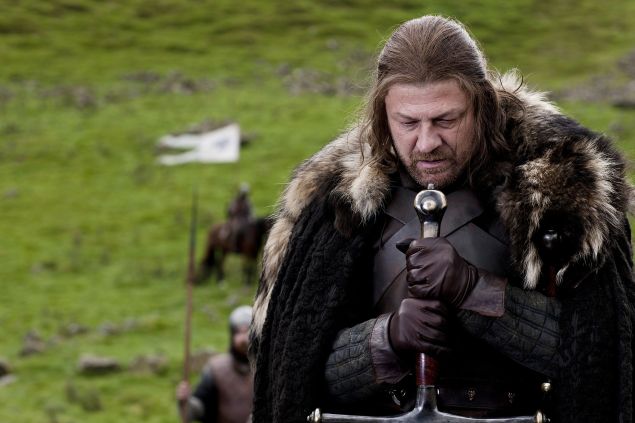 Sean Bean as Eddard Stark.