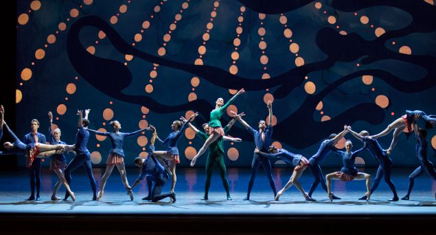 Tiler Peck and Robert Fairchild American Rhapsody World Premiere Spring Gala Choreography by Christopher Wheeldon Music by George Gershwin New York City Ballet.