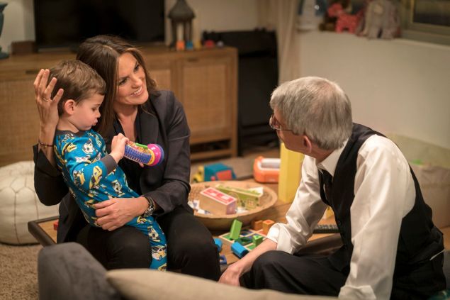 Mariska Hargitay as Olivia Benson and Richard Belzer as John Munch.