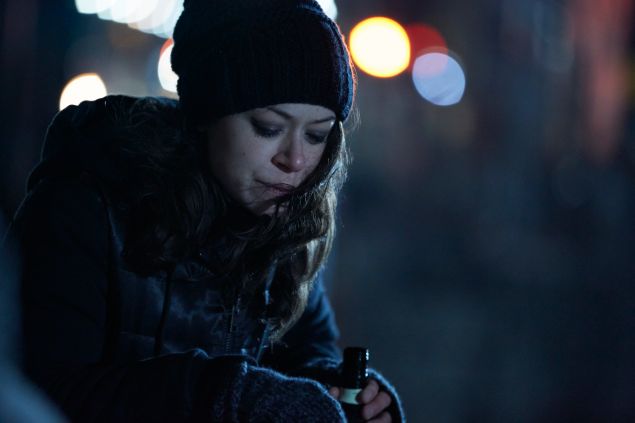 Tatiana Maslany as Sarah Manning. 