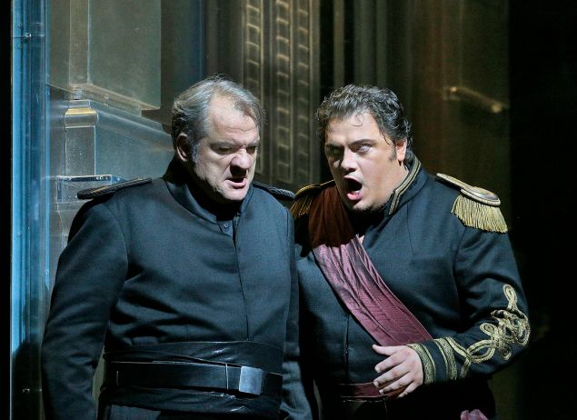 Željko Lučić as Iago and Aleksandrs Antonenko in the title role of Verdi's "Otello"