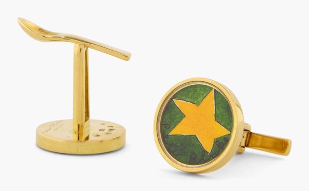Peter Blake, Yellow Star, Cufflinks. Est. $5,000-8,000.