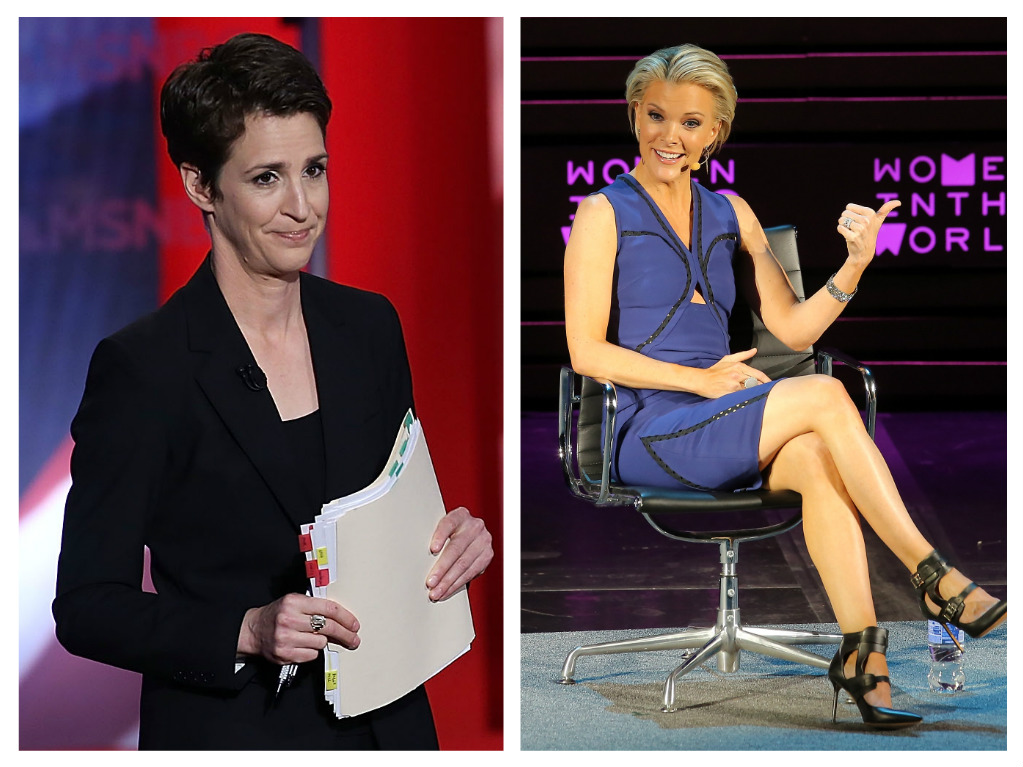 Rachel Maddow and Megyn Kelly.