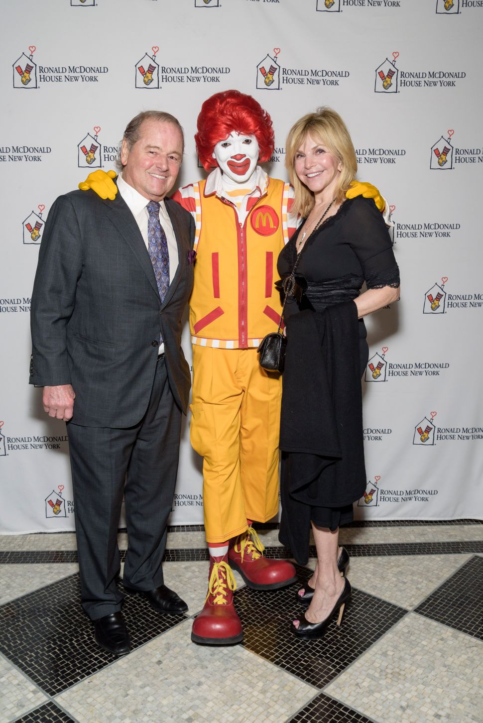 Rod and Judy Gilbert with Ronald McDonald