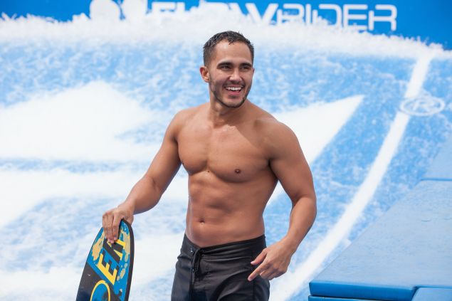 Carlos PenaVega enjoying the onboard activities on Harmony of the Seas.