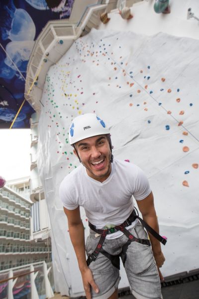 Carlos PenaVega enjoying the onboard activities on Harmony of the Seas.