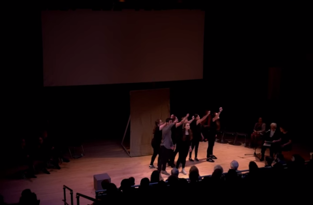 José Urbach's story being performed at the JCC Manhattan, 5/4/2016