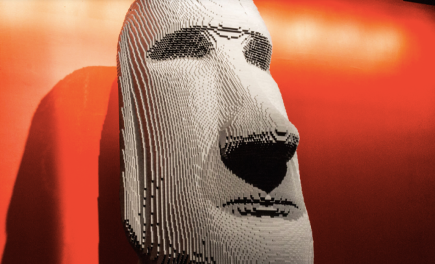 An Easter Island replica from artist Nathan Sawaya.