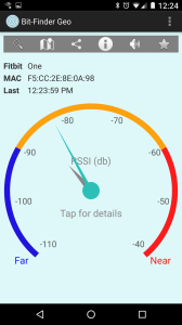 Bit-Finder Geo's signal strength tracker.