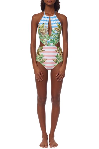 Mara Hoffman Slit Front One Piece, $218, MaraHoffman.com