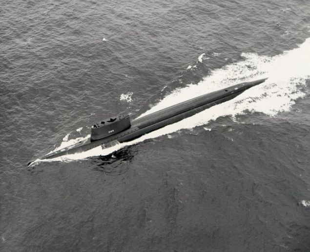 The USS Triton taking part in Operation Sandblast.
