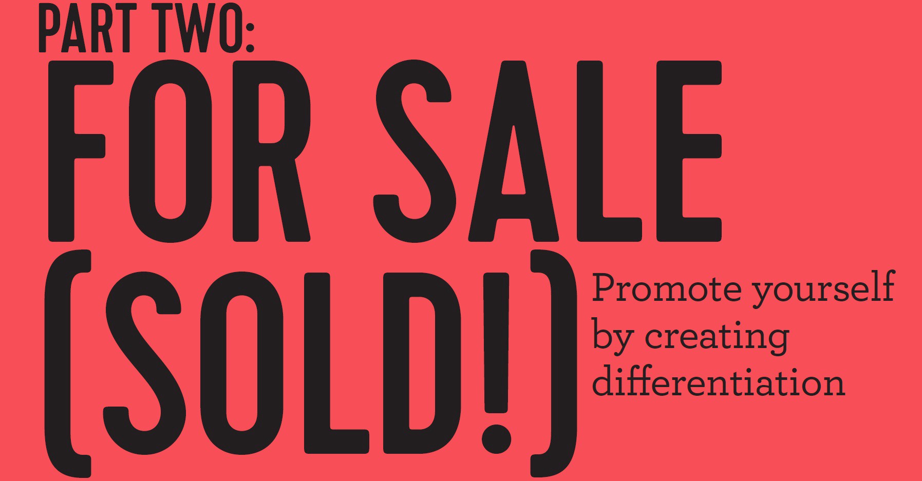 Promote yourself