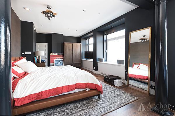 One of the three bedrooms.
