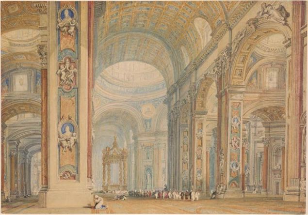 J. M. W. Turner's Interior of St. Peter's Basilica, Rome.