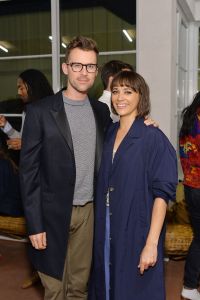 Brad Goreski poses with actress and comedian Rashida Jones at the opening on June 15, 2016.