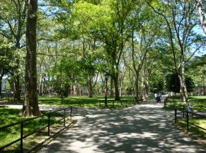 McGolrick Park in Greenpoint, home of the much-desired P.S. 110.