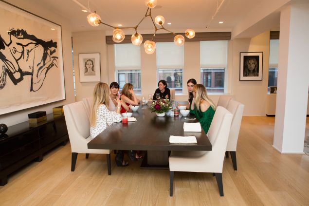 The vast dining room at the Millstein residence