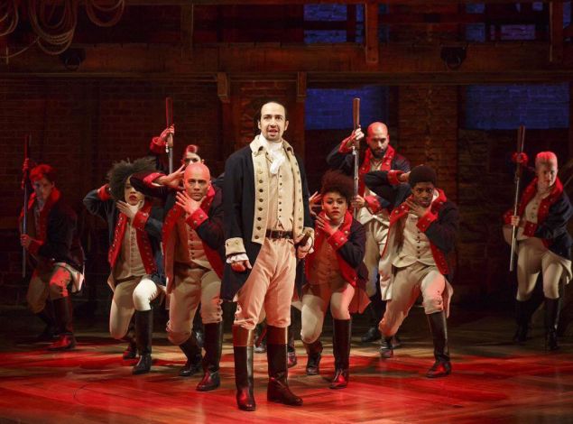 Lin-Manuel Miranda and the company of 'Hamilton' perform on the Tony Awards.