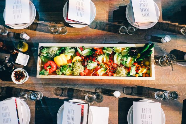 A pretty centerpiece? Au contraire! It's the starter.