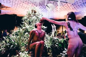 The vibe was urban rustic + debauched garden of earthly delights.