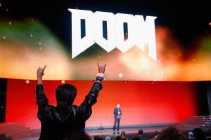 Presentation on a sequel to the 'Doom' series, the original first-peson-shooter, at E3 2015. The new game came out last month.