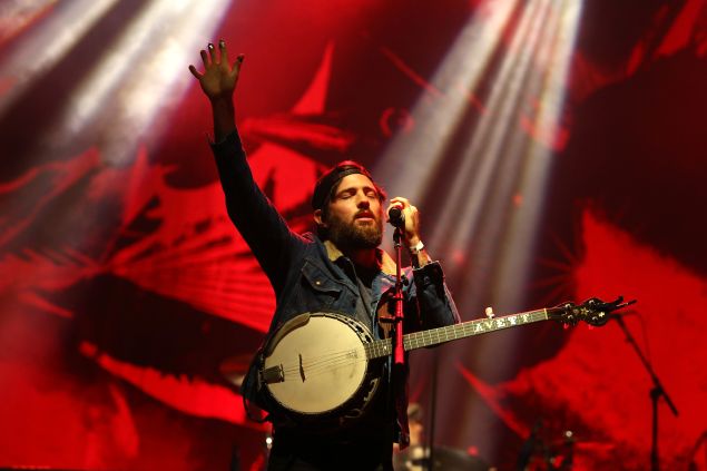 BOSTON, MA - SEPTEMBER 25: Scott Avett of the Avett Brothers performs onstage during day one of the Boston Calling Music Festival at Boston City Hall Plaza on September 25, 2015 in Boston, Massachusetts.