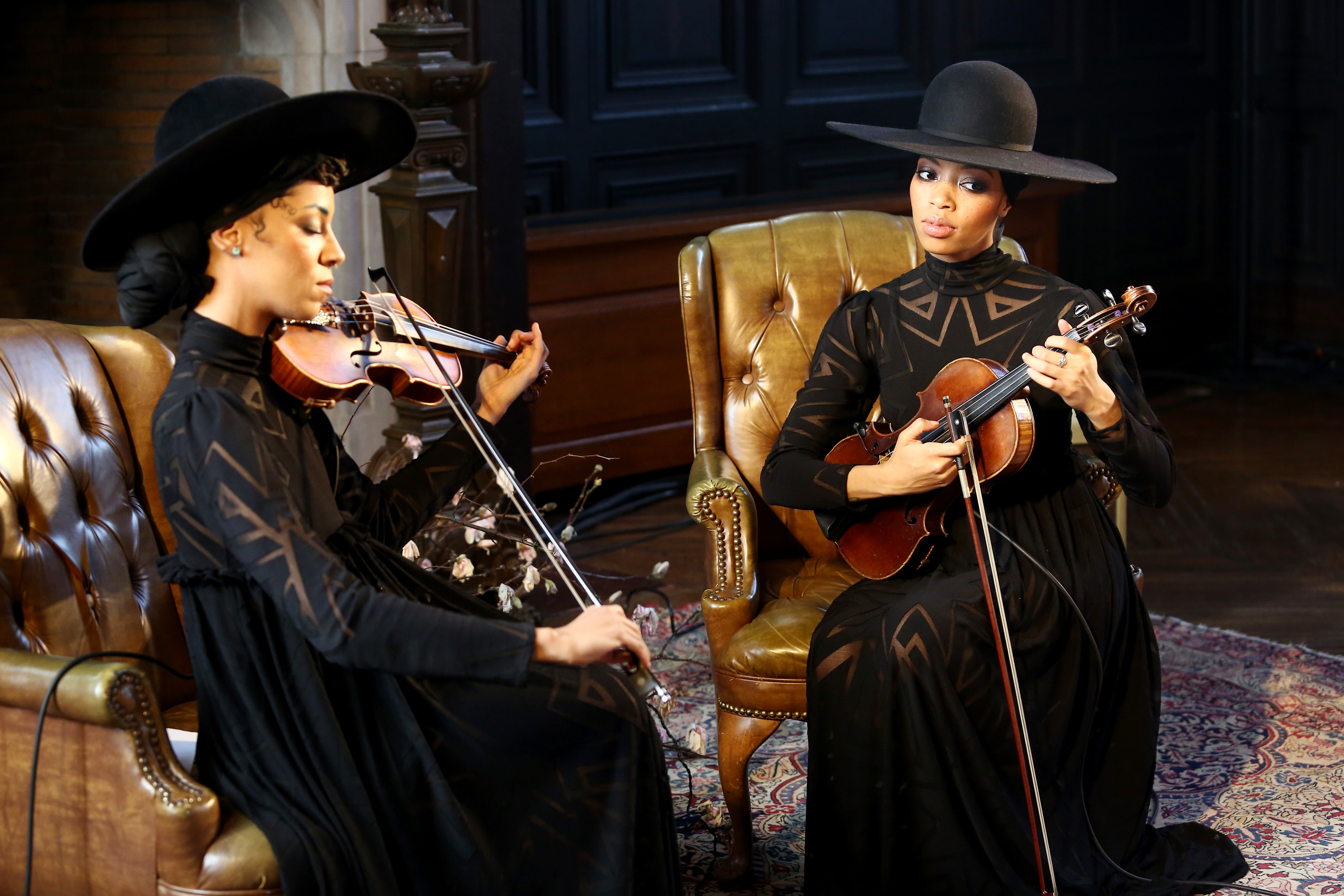 Chargaux performs at Mara Hoffman AW16 Presentation at High Line Hotel