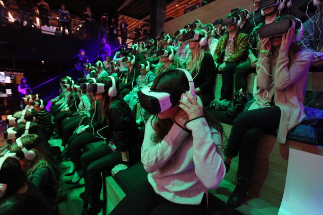The audience at Samsung's VR screening of "The Jungle Book"